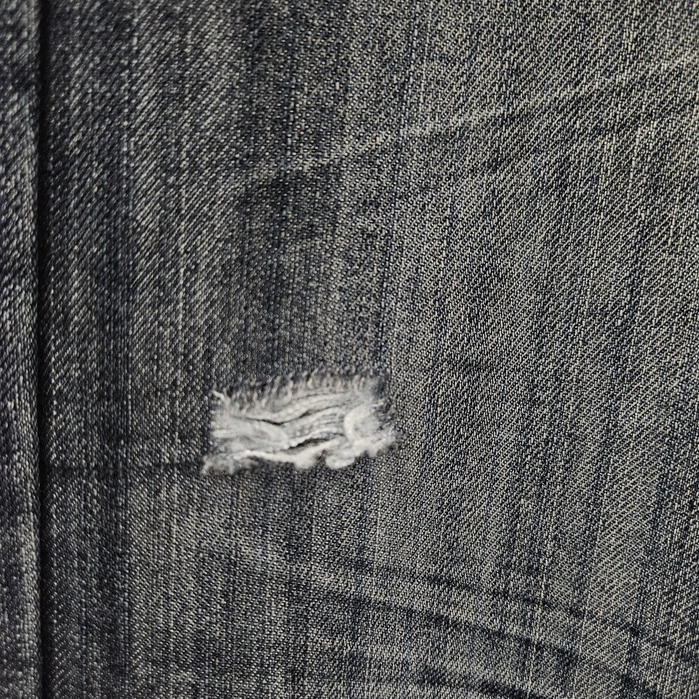 Sacred Cult Jeans Mens 36x34 Dark Wash Straight Flap Pocket Y2K Distressed - Picture 6 of 12